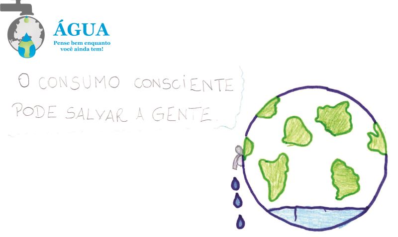 desenho infantil da campanha pelo uso consciente da água
