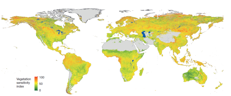 Mapa dos biomas ameaçados no mundo