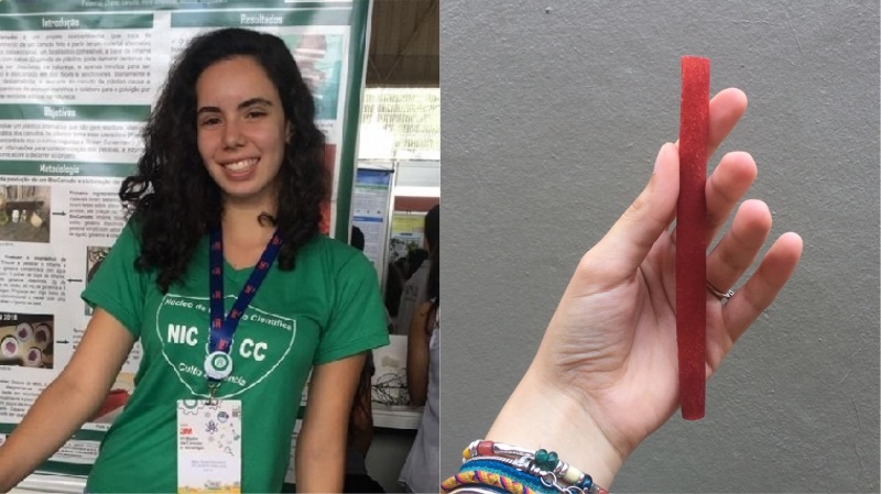 Estudante que criou canudo biodegradável e comestível com inhame é convidada a representar Brasil em feira internacional de Ciências
