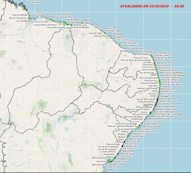 Sobe para 233 o número de localidades atingidas pelo óleo: Lençóis Maranhenses está entre elas 
