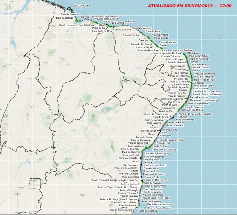 Manchas de óleo voltam a aparecer em Canoa Quebrada, no Ceará: já são mais de 350 praias atingidas em todo Nordeste