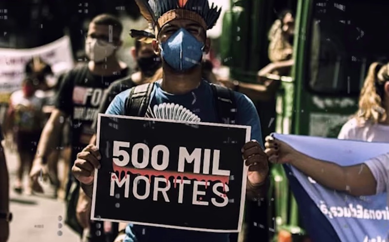 Mais de 500 mil mortos por covid-19, vacina, fome e desemprego levam milhares de brasileiros às ruas contra o governo Bolsonaro