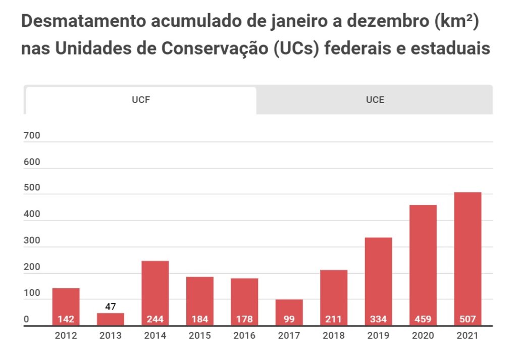 Pior índice dos últimos dez anos: aumento do desmatamento na Amazônia chega a quase 30% em 2021