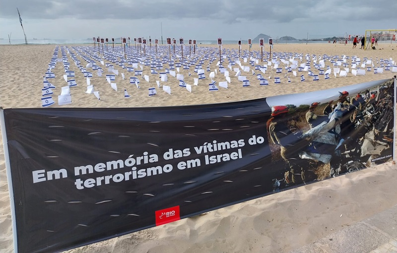 Ato no Rio de Janeiro lembra vítimas e reféns israelenses do Hamas, um mês após ataque terrorista brutal 