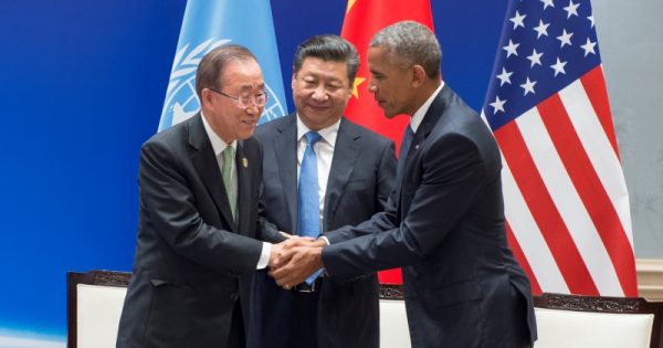 china e USA assinam acordo de paris
