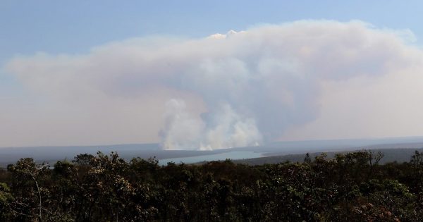 Incêndio de grandes proporções atinge Parque Nacional de Brasília.